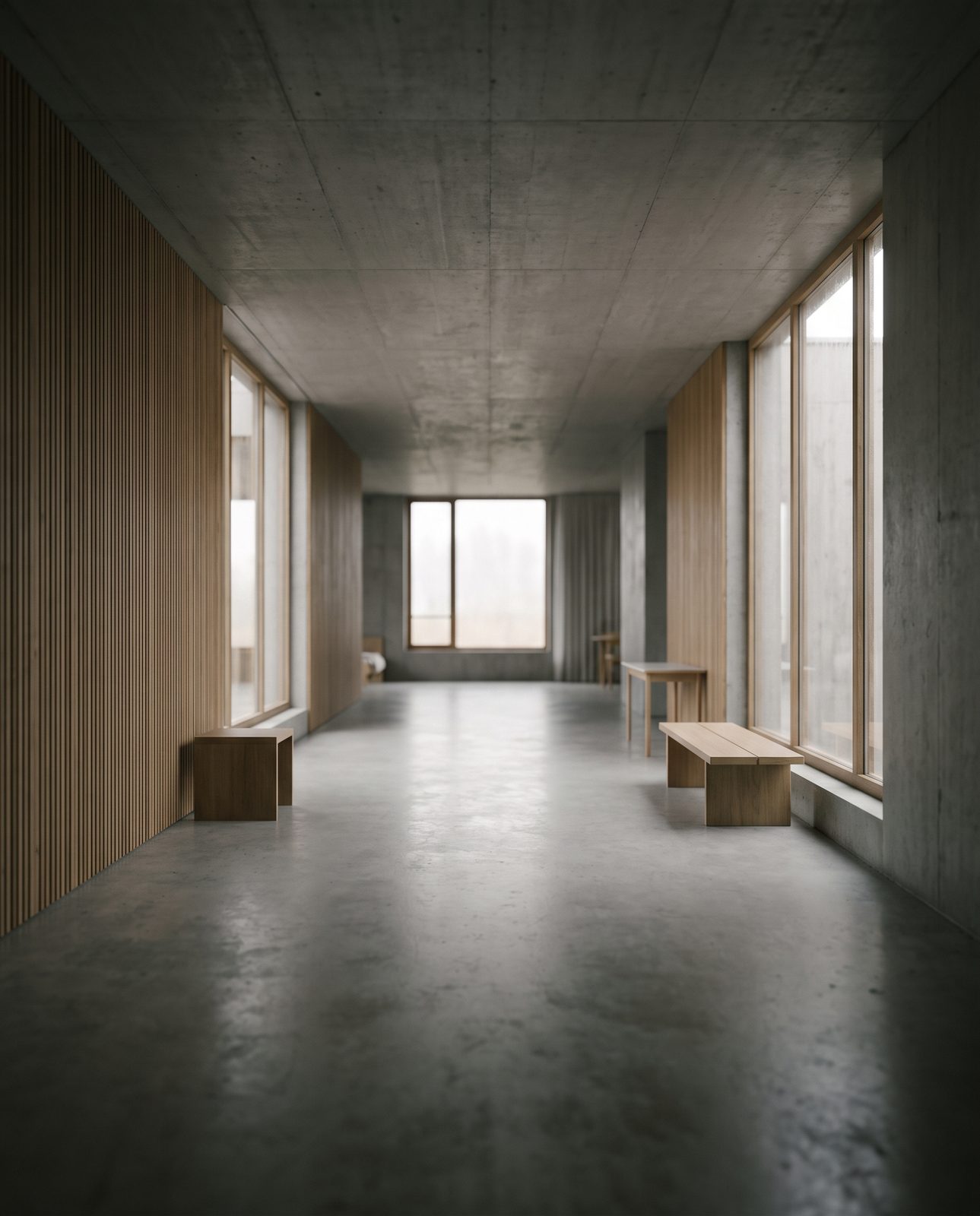 Refined minimal office interior