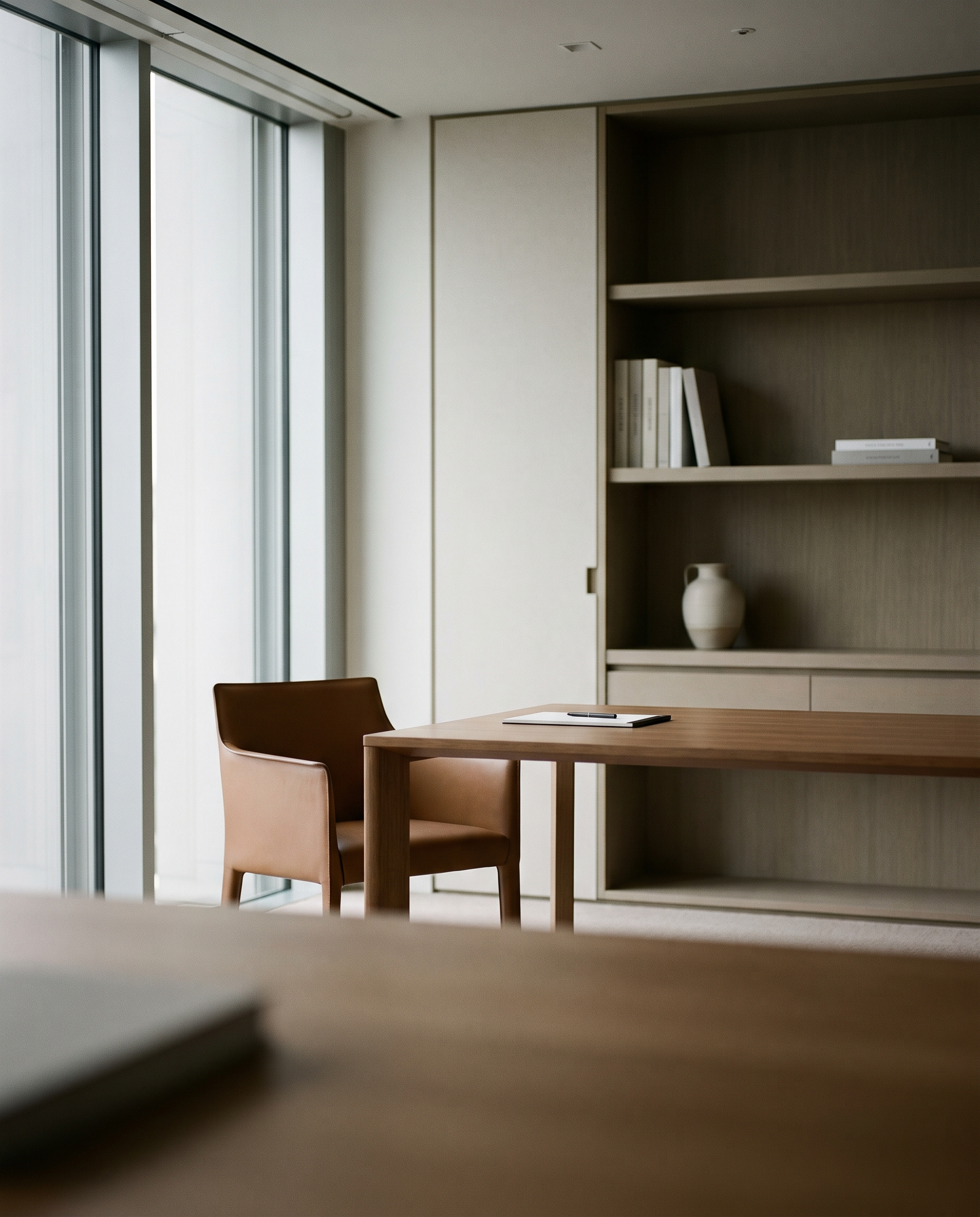 Refined minimal office interior