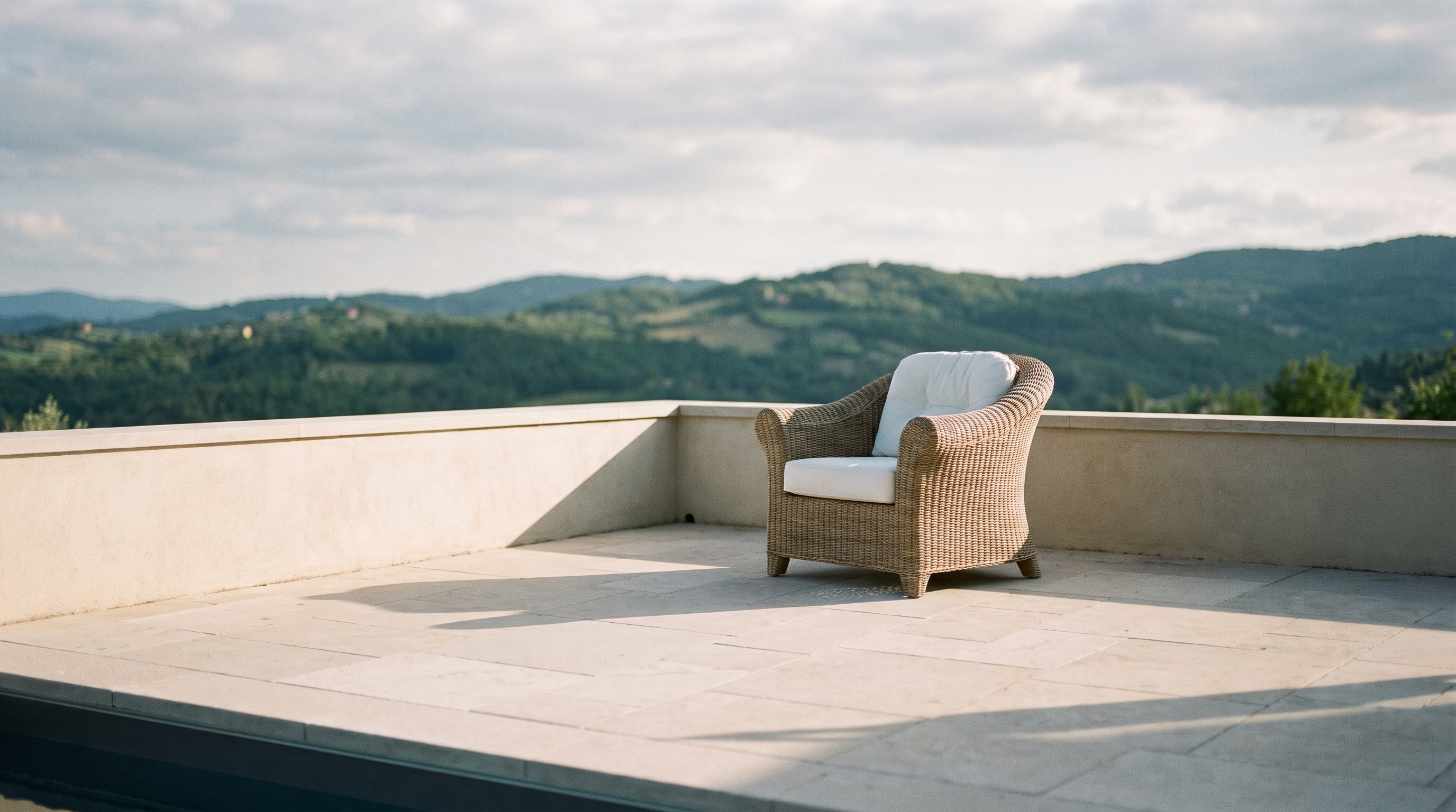 Tuscan villa at golden hour